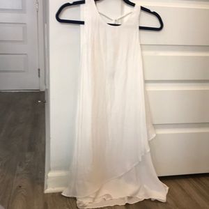 White shift dress